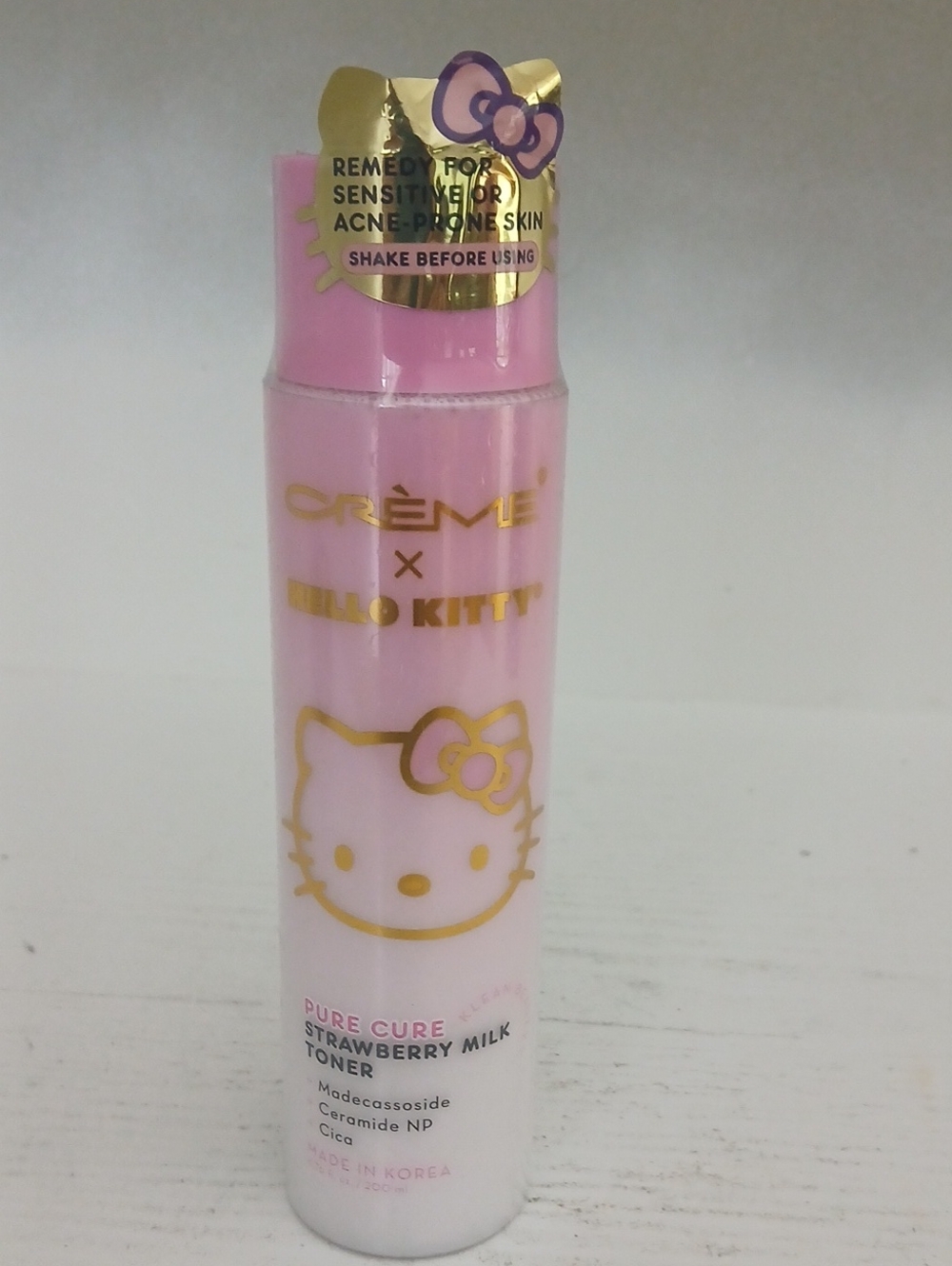 Hello Kitty Pink & Gold Strawberry Milk Toner